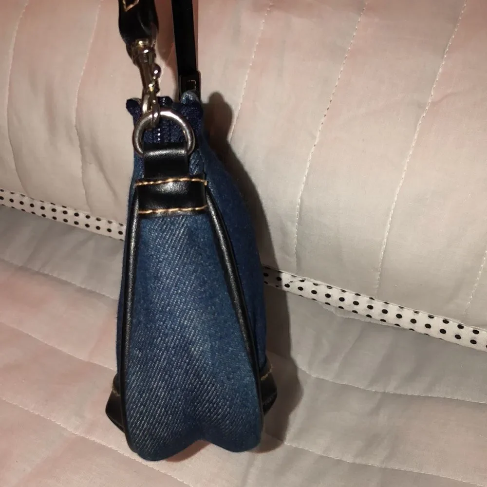 Rosetti Cotton Mini Denim Bag with a Vinyl Trim